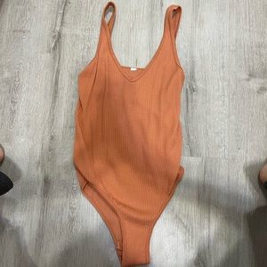 Burnt orange tank top body suit